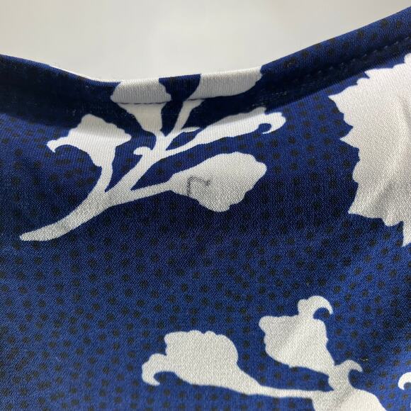 NWT 41 HAWTHORN Noella Waist Knot Dress Navy Blue Medium Petite MP - Picture 3 of 5